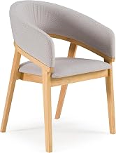 Truman - Mid-Century Modern Grey & Natural Oak Dining Chair