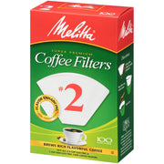 #2 Cone Coffee Filters by Melitta – 100 Count (Pack of 1), Plastic, No Color, Model 622712