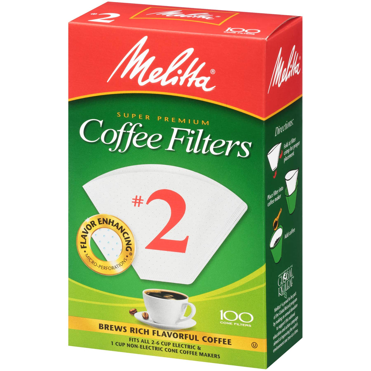 #2 Cone Coffee Filters by Melitta – 100 Count (Pack of 1), Plastic, No Color, Model 622712