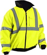 OccuNomix LUX-ETJBJ-YXL Value Bomber Jacket, Class 3, 100% ANSI Polyester, X-Large, Yellow