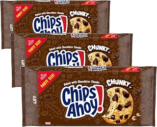 Chips Ahoy! Chunky Fudgy Chocolate Chip Cookies, Party Size, 24.75 oz (Pack of 3)