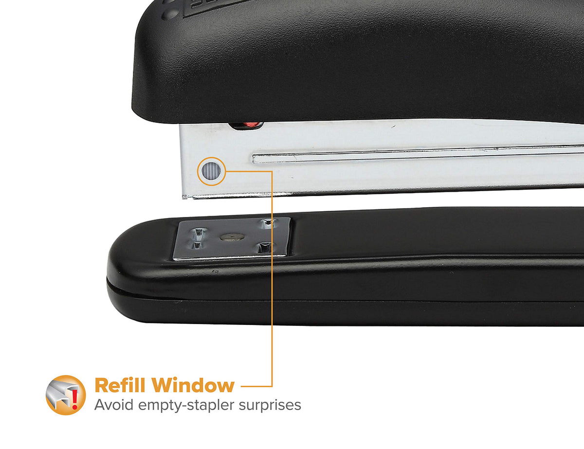 Office Ergonomic 20 Sheet Desktop Stapler by Bostitch – 24 Pack, Metal, Black, Pack of 24, Model 02257-2PK