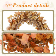 YNYLCHMX Fall Wreath, 20 Inch Diameter, Golden Eucalyptus Leaves