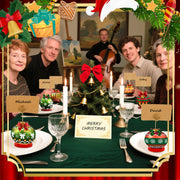 Yookeer Wood Place Card Holders, 24 Sets with Kraft Cards, Multicolor Christmas Designs