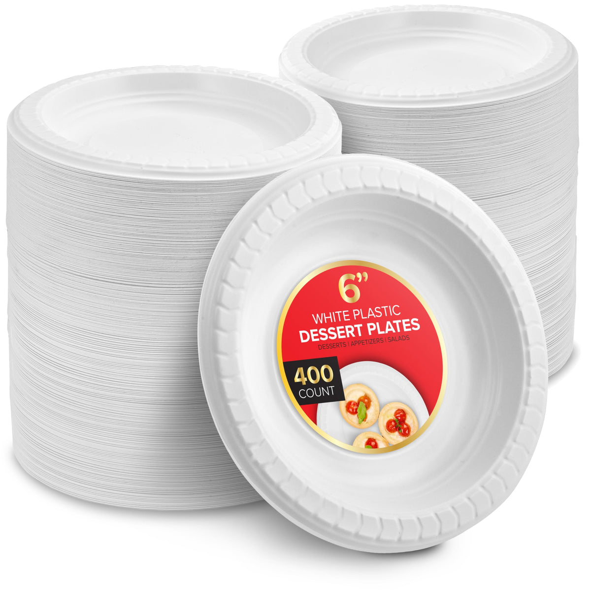Stock Your Home 400 / 16 Pack Pack of 25 / White Plates