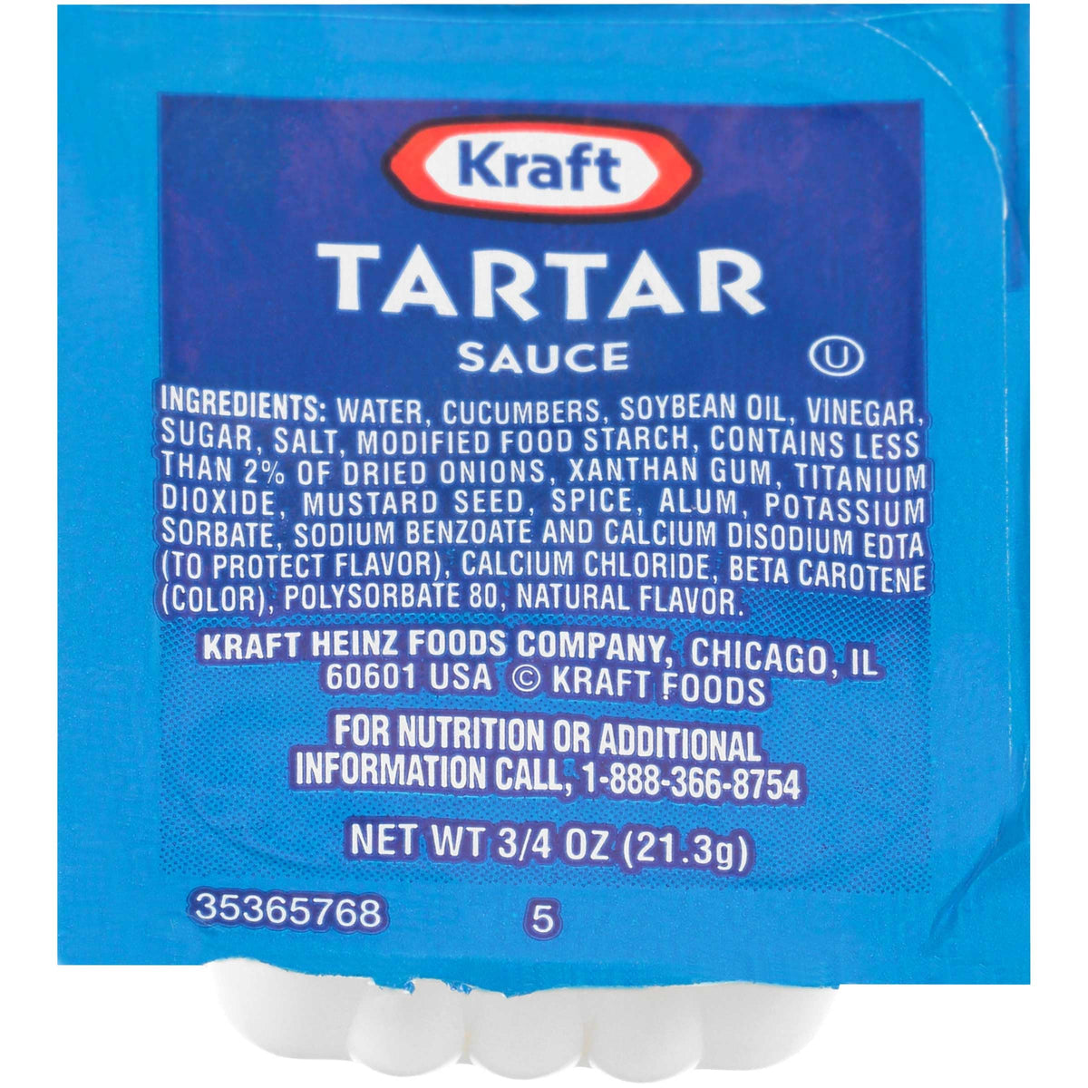 Creamy Tartar Sauce Single Serve Cups by Kraft – 200 Count (Pack of 1), Pack of 200