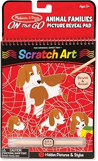Melissa & Doug On The Go Scratch Art: Animal Families Hidden-Picture Activity Pad with Stylus