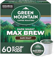 Green Mountain Coffee Roasters Dark Magic Max Brew, Single Serve Keurig K-Cup Pods, Dark Roast Coffee, 60-Count Box (6 Packs of 10)