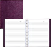 Blueline MiracleBind™ Notebook, Refillable, Lizard-Like Hard Cover, 9.25" x 7.25", 150 Ruled Pages, Grape (AF9150.95)