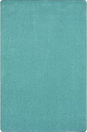Joy Carpets Just Kidding Solid Color Area Rugs, Seafoam, 4' x 6'
