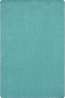 Joy Carpets Just Kidding Solid Color Area Rugs, Seafoam, 4' x 6'