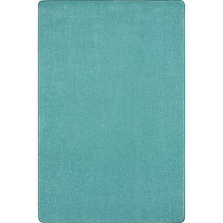 Just Kidding Solid Color Area Rugs by Joy Carpets – 4' x 6' (Rectangular), Polyester, Seafoam, Model 623N-08