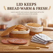 Yiyiring Bread Basket Set with Warming Stones, 2 Pack, Multicolor