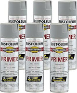 Rust-Oleum Professional Flat Gray Primer Spray Paint | Improves Paint Adhesion, Metal, Wood & Industrial Surfaces, Rust Resistant Base Coat, 15 Oz