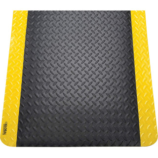 36" W x 60" L Diamond Plate Ergonomic Anti Fatigue Mat by Global Industrial – 37"L x 24"W x 9"H, Vinyl/PVC Closed-Cell Foam, Black/Yellow, Model 39267090330000500