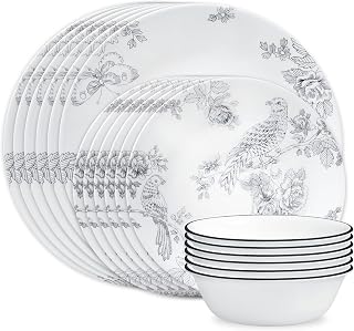 Corelle Francheska 18-Piece Round Dinnerware Set, Service for 6