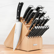 Wusthof 23 Piece Knife Block Set by Wüsthof – 23 Piece, Forged High Carbon Stainless Steel, Black Handles, Pack of 23, Model Classic Ikon
