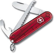 10054"My First Victorinox Children's Swiss Knife with Serrated Edge, Transparent Red