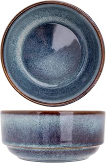 Cosy & Trendy Set of 4 Stoneware Jade Indigo Bowls D15 x H7 cm