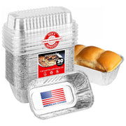 Stock Your Home Pans + Lids / 30 Pack / Silver Loaf Pans