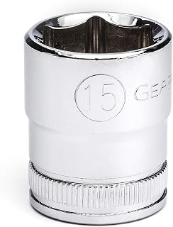 GEARWRENCH 3/8" Drive Standard Metric Socket 15mm, 6 Point - 80383