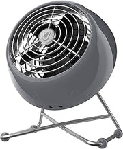 Vornado VFAN™ Mini Modern Personal Desk Fan with 2-Speed Control, Adjustable Tilt, Quiet Metal Air Circulator for Office, Bedroom, Dorm, Compact Desktop Cooling Device, Storm Gray
