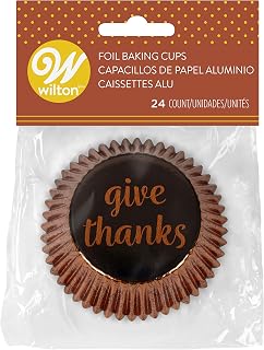 Wilton Standard Baking Cups THNKS, Give Thanks 24/Pkg