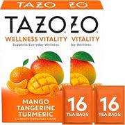 Wellness Vitality Herbal Tea Bags by TAZO – 32 Count, Pack of 2