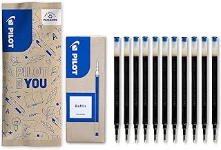 Pilot - Set of 10+1 Free BLS-G2-7 Refills - Compatible with 0.7mm G2, G2 Plus, B2P Gel Rollerball Pens - Intense Gel Ink - Blue - Medium Tip