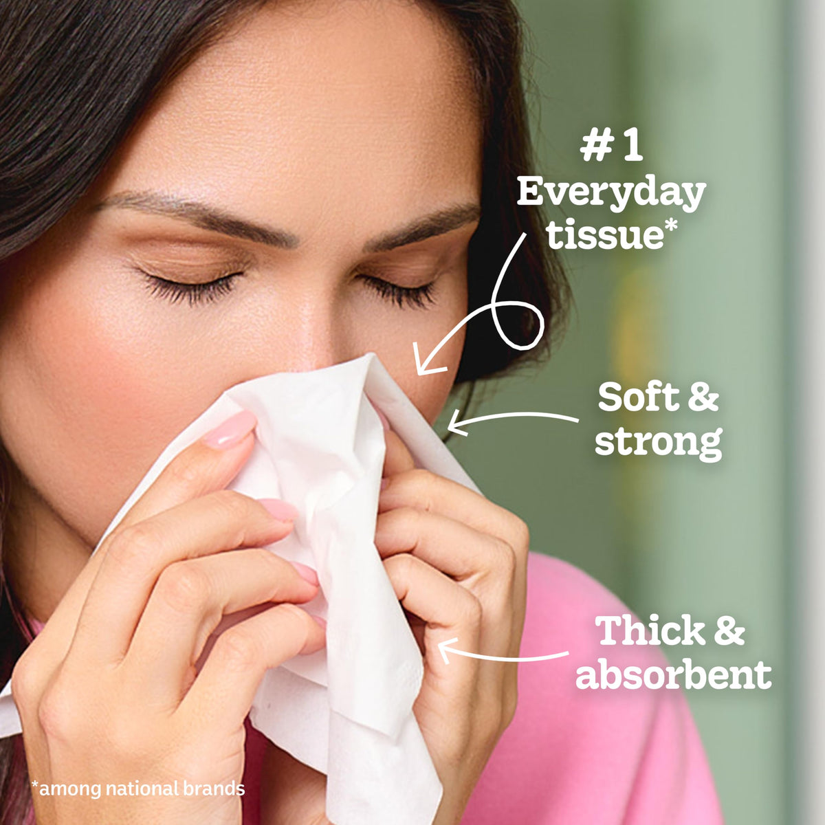 Trusted Care Facial Tissues by Kleenex – 200 Tissues (Pack of 8), Paper, White, Pack of 8, Model 55975