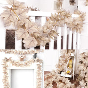 Turnmeon Maple Leaf Garland, 6 Ft 2 Pack Grey White, Fall Decor