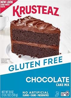 Krusteaz Gluten Free Chocolate Cake Mix, No Artificial Flavors, Colors, or Preservatives, 18 Ounce (Pack of 1)