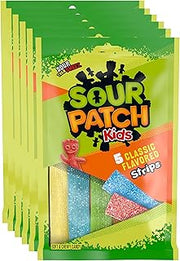 Sour Patch Kids Soft & Chewy Candy Strips, Bulk Candy, 6-3.5 oz Bags