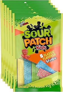 Sour Patch Kids Soft & Chewy Candy Strips, Bulk Candy, 6-3.5 oz Bags