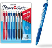 Paper Mate InkJoy 300RT Retractable Ballpoint Pens, Medium Point, Black/Red/Blue Ink, 8 Pack (1945918)