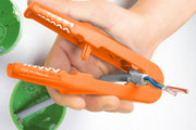 Wire Stripper with Round Cut Longitudinal Cut Cutting Function | for 0.5-6 mm² & Diameter 8-13 mm | Multifunctional Stripper with Side Cutter and Locking by KLEIN TOOLS – Model