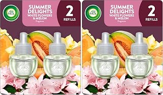 Air Wick Plug in Scented Oil Refill, 2 ct, Summer Delights, Air Freshener, Essential Oils (Pack of 2)