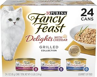 Purina Fancy Feast Delights with Cheddar Wet Cat Food, 3 oz cans, 24-Pack