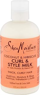 Shea Moisture Coconut & Hibiscus Curl & Style Milk 8 Ounce (235ml) (6 Pack)