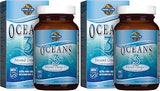 Garden of Life Oceans 3 Beyond Omega-3 with OmegaXanthin, EPA, DHA Supplements, Fish Oil with 1200 mg Omega 3, Astaxanthin & Brown Seaweed Extract - 60 Softgels, (Pack of 2)