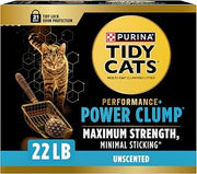 Purina Tidy Cats Performance Plus Power Clump Unscented Multi Cat Clumping Cat Litter, 22 lb. Box