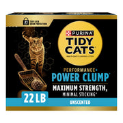 Performance Plus Power Clump Cat Litter by Purina Tidy Cats – 22 pounds, Clay, Other, Model 00070230100900