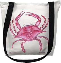 Betsy Drake TY102M 16 x 16 in. Pink Crab Tote Bag - Medium