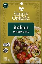 Simply Organic Italian Dressing Mix, 0.7 oz. 12-Pack, Basil, Thyme & Oregano Italian Salad Dressing Certified Organic