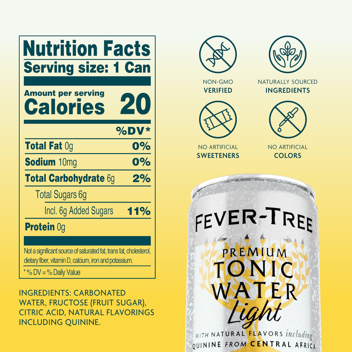 Naturally Light Tonic Water by Fever-Tree – 5.1 Fl Oz (Pack of 8), 5.07 Fl Oz (Pack of 8), Pack of 8, Model 345821