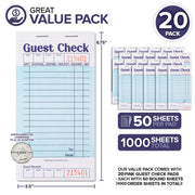 Stock Your Home 20 Pack / Black/White / 20 Guest Checks