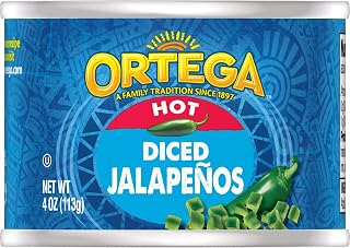 Ortega Peppers, Diced Jalapenos, Hot, 4 Ounce (Pack of 24)