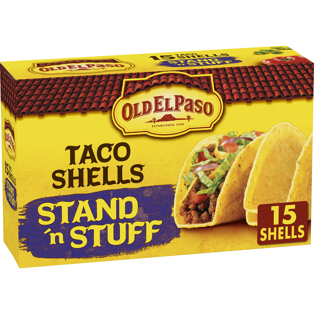 Old El Paso Stand and Stuff Taco Shells / 15 Count (Pack of 6) / 6 Vegetable Dishes