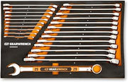 GEARWRENCH 24 Piece 12 Pt mm Hi-Viz Combination Wrench Set | GWMSSWHMM