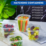 BUT-N-LOC Matching Lid / Clear / Compact Clamshell Take Out Containers